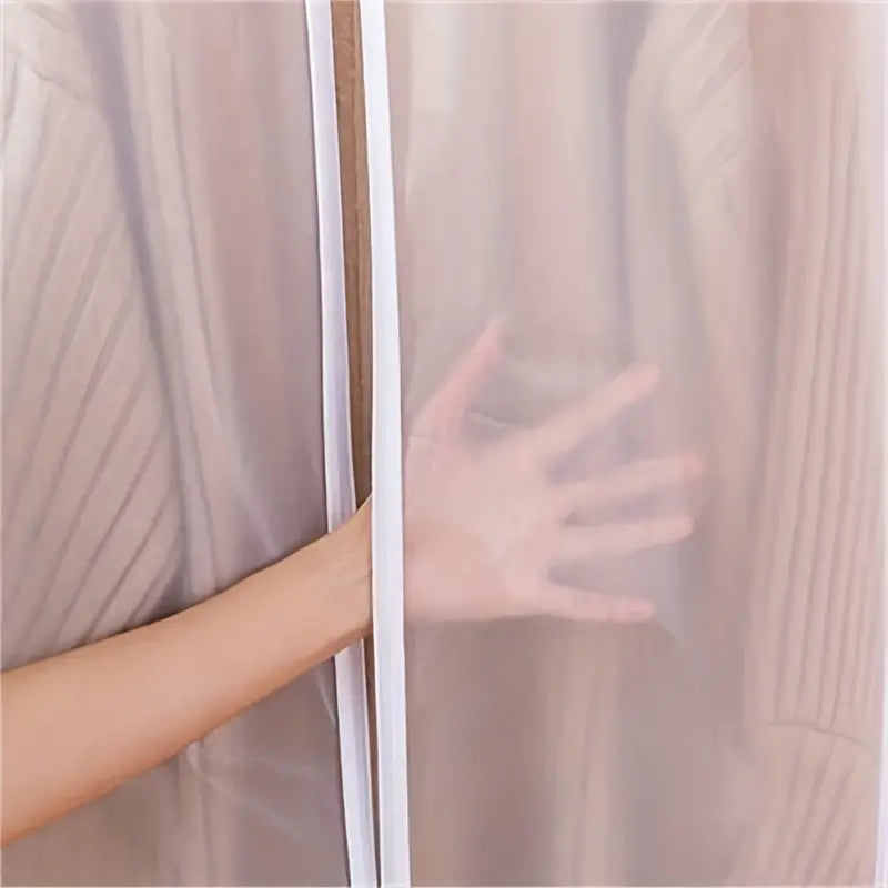 8pcs Clear Zipper Hanging Garment Bags for Storage